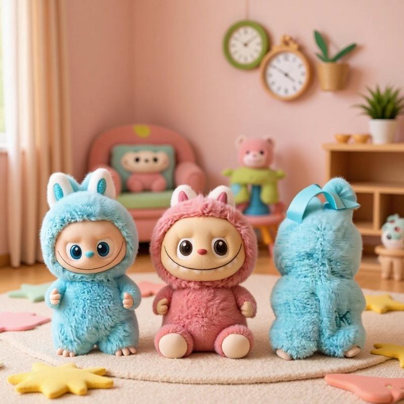 Cute Labubu New 4th Gen Mini Vinyl - Face Plush Blind Box: Ideal Backpack Accessory, Keychain & Christmas Gift, Also a Fun Children's Hand Puppet Toy