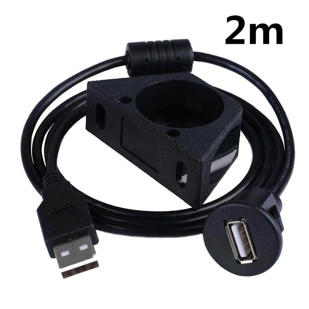 

Порты для автомобиля, грузовика, лодки, одинарный USB, утопленный монтаж, штекер-розетка, удлинительные провода, удлинительный кабель 2m