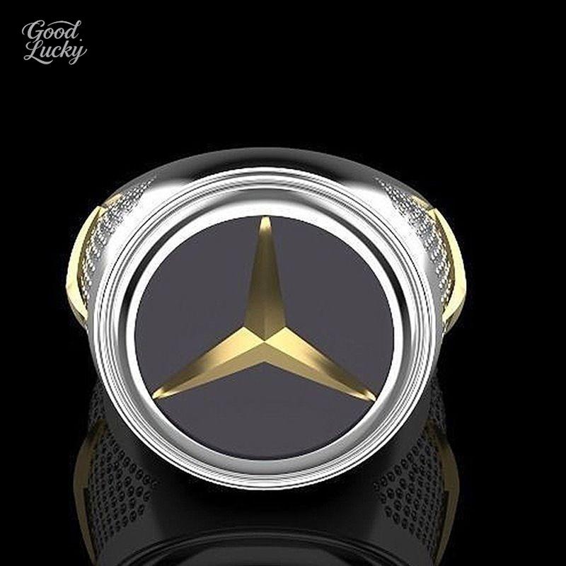 WLG4 For Mercedes Benz LOGO Recommended Electroplated Men's Ring Trendy Gift For Men Versatile Hand Accessory Trendy Male Accessory