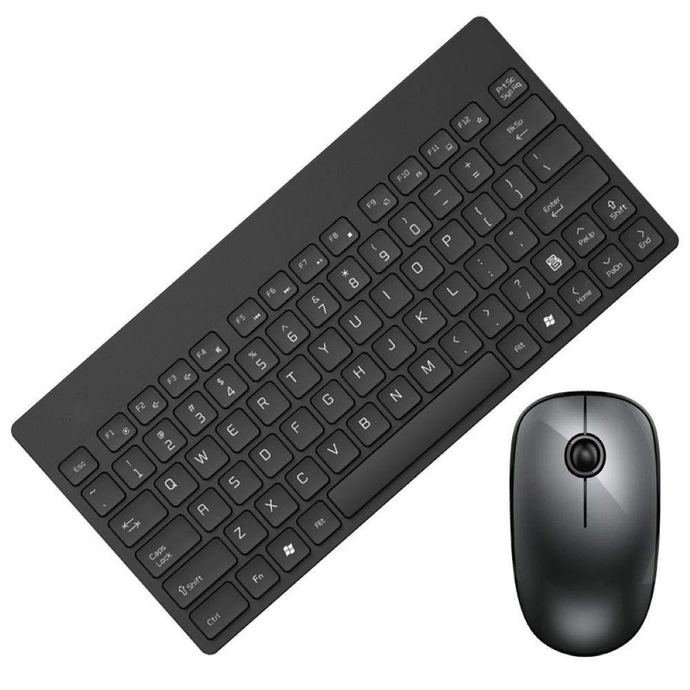 Ergonomic Wireless Adjustable Mechanical Office Mini Keyboard 1500DPI Home Gaming Mouse Set for Laptop Computer