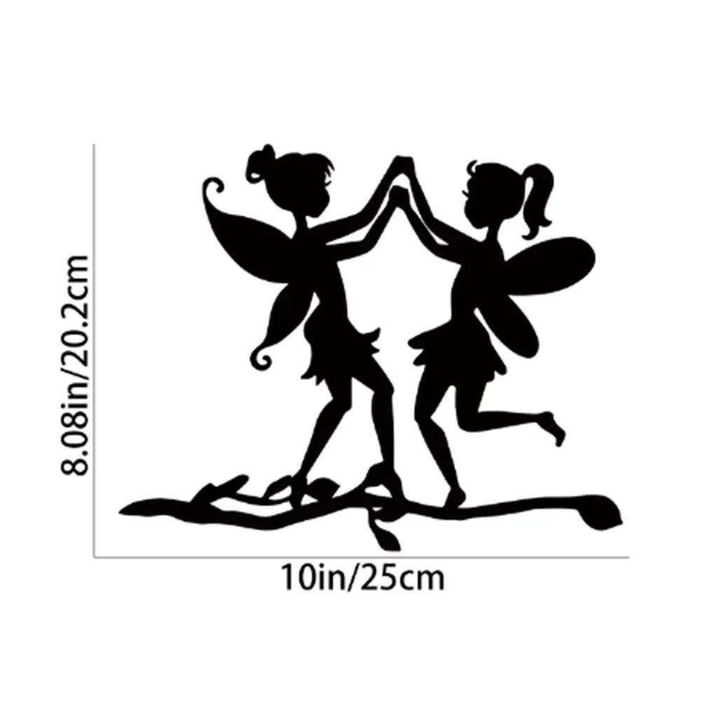 Steel Silhouette Wall Art Bird Dog Dragon Fairy Outdoor Metal Sculpture Decor