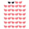 20 Pieces of Pink Heart-shaped Glasses Suitable for Women Retro Bridal Wedding Party Accessories Perfect for Birthdays