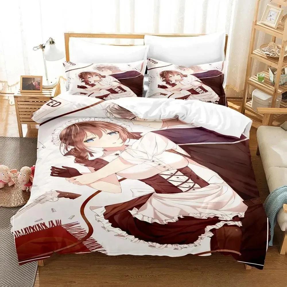 Ensemble Stars Bedding Set Single Twin Full Queen King Size Bed Set Adult Kid Bedroom Duvet Cover Sets 3D Anime Bed Sheet Set