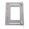Cabinet Hardware Jig Stainless Steel Furniture Handle Punch Locator with Adjustable Screw Silver