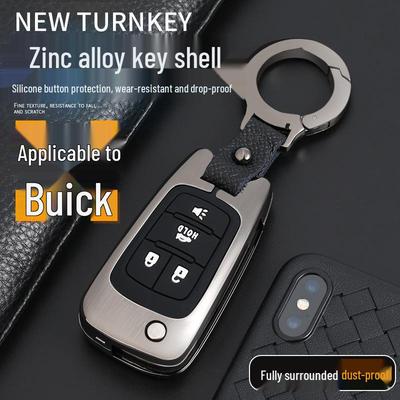 Buick Car Key Case for Verano, LaCrosse, Regal, Excelle, Encore, GL6 - Folding Shell Buckle