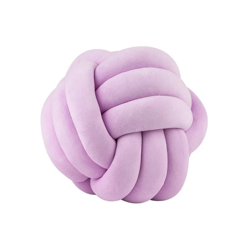Nordic Stay Striped Cushion Plush Pillow Throw Knot Throw Pillow Cushion Sofa Pillow Living Room Round Ball Cushion