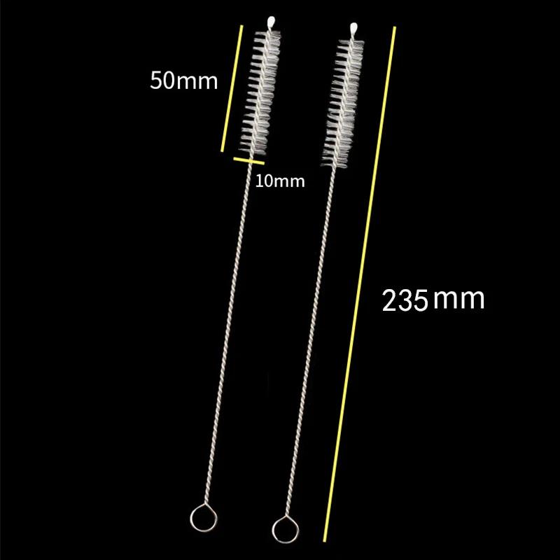 Long Handle Straw Cleaning Brush Kit Stainless Steel Drinking Straws Tube Pipe Cleaner Brushes for Baby Cup Bottles Clean Tools