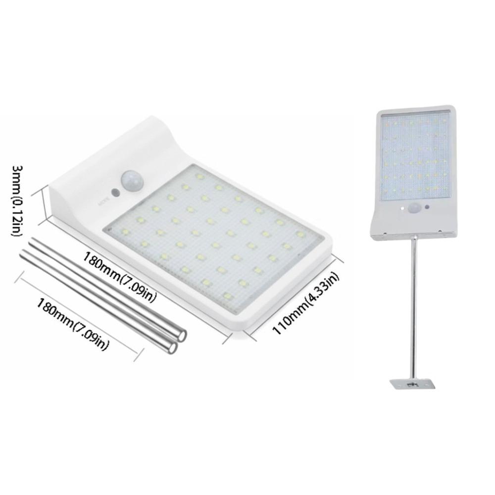 Solar Powered Waterproof Solar Wall Light 450LM 3.5W LED Solar Light PIR Sensor Aluminum Solar Street Light Garage Area