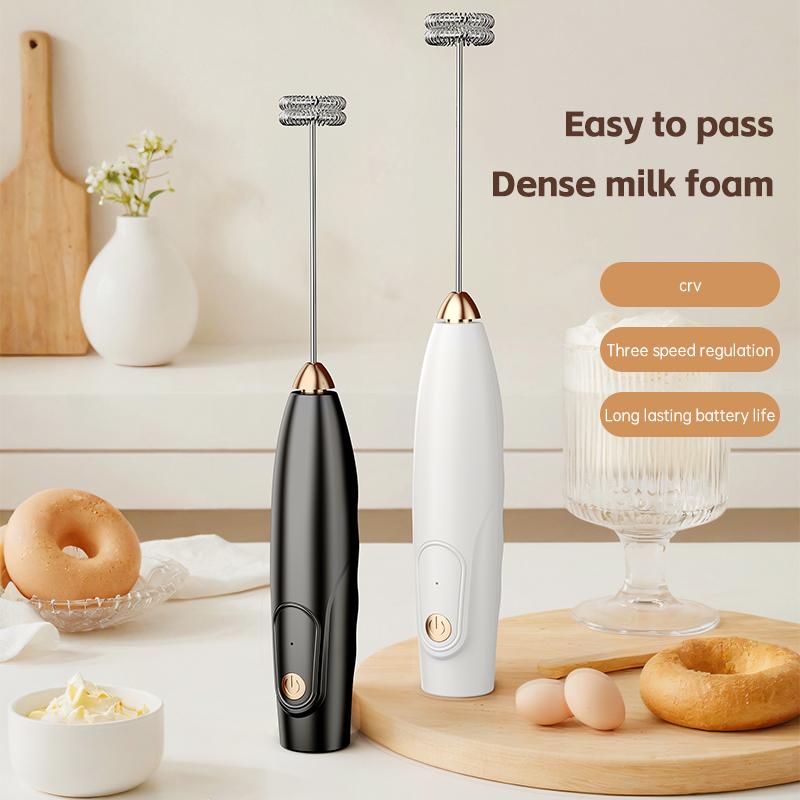Kabelloser Milchaufschäumer, Handlicher Elektrischer Schneebesen, für Perfekten Cappuccino, Matcha, Hafermilch, Suppe, Eier, Tragbare Küche, Backwerkzeug, Geschenk für Kaffeeliebhaber