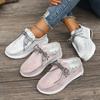 Fashion Shoes Woman 2025 Low Heels Female Footwear Slip On Sneakers Round Toe New Dress Sports Summer Big Size Casual Leisure PU Fabric