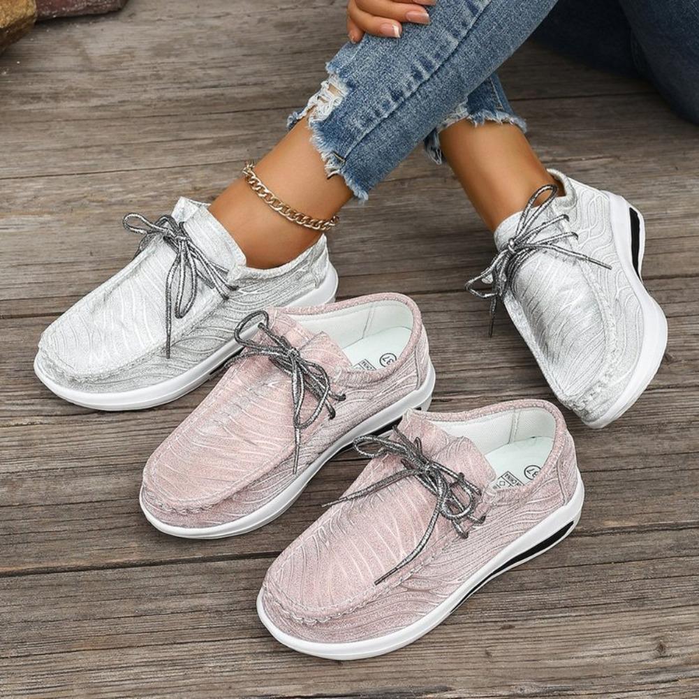 Fashion Shoes Woman 2025 Low Heels Female Footwear Slip On Sneakers Round Toe New Dress Sports Summer Big Size Casual Leisure PU Fabric