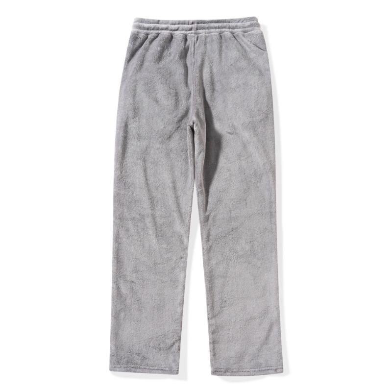 Solid Fleece Lined Drawstring Hooded Top And Long Pants Two Piece Casual Mens Set
