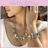 Ocean Starfish Necklace And Bracelet Set With Zinc Alloy Charm For Summer Fashion Women