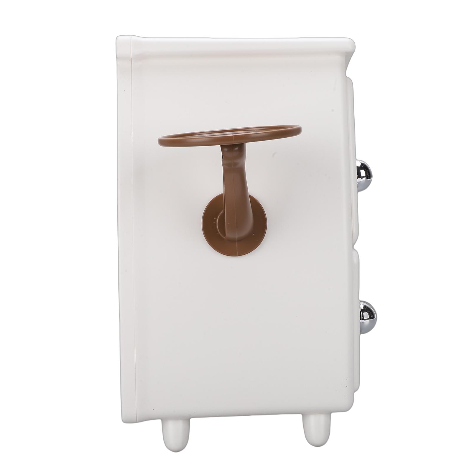 

Desktop Items Storage Box Plastic Bent Over Desktop Storage Cabinet for Jewelry Earrings Necklace