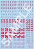 Hobby Japan HJ Modelers Decal Numbering 02 Red Plastic Model Decal HJM004D5