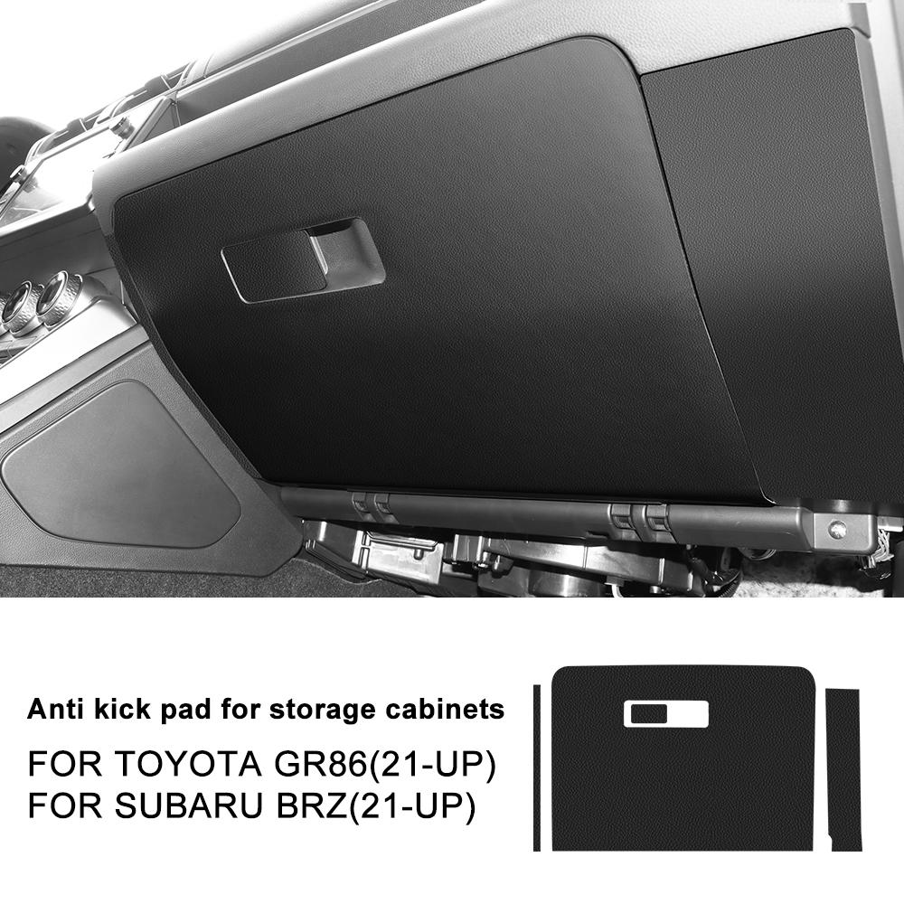 For Subaru BRZ/ Toyota GR86 2025 2025 2025 2025 2025 LHD RHD Car Copilot Box Anti-kick Suede Carbon Fiber Style Protect Sticker