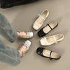 Retro Xiaoxiangfeng Flat-bottomed Shallow-mouth Single Shoes Women's 2025 New Summer French Bow Soft-soled Mary Jane Single Shoes