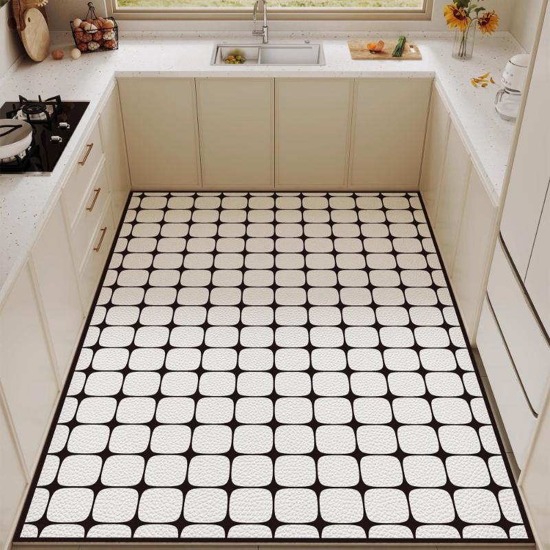 Carpet for Kitchen Waterproof Floor Mat Pvc Leather Long Non-slip Foot Mats Minimalist Home Decoration Balcony Rug Alfombra