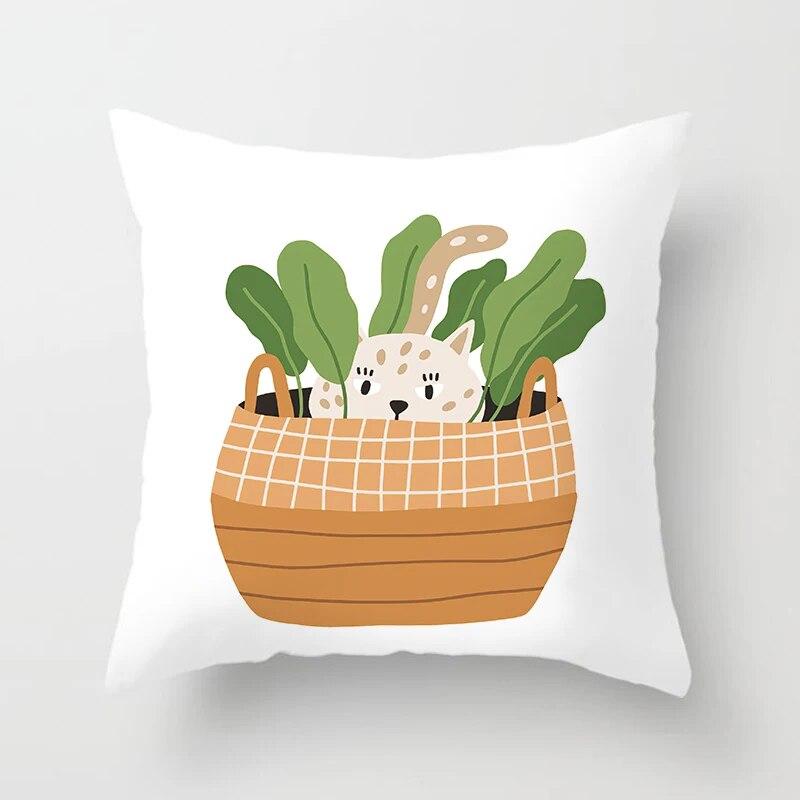 Totenkopf Katze Schwarz Heimdeko Kissenbezug Unartig Sofa Autodekoration 45x45cm Kissenbezug Quadratisch Polyester