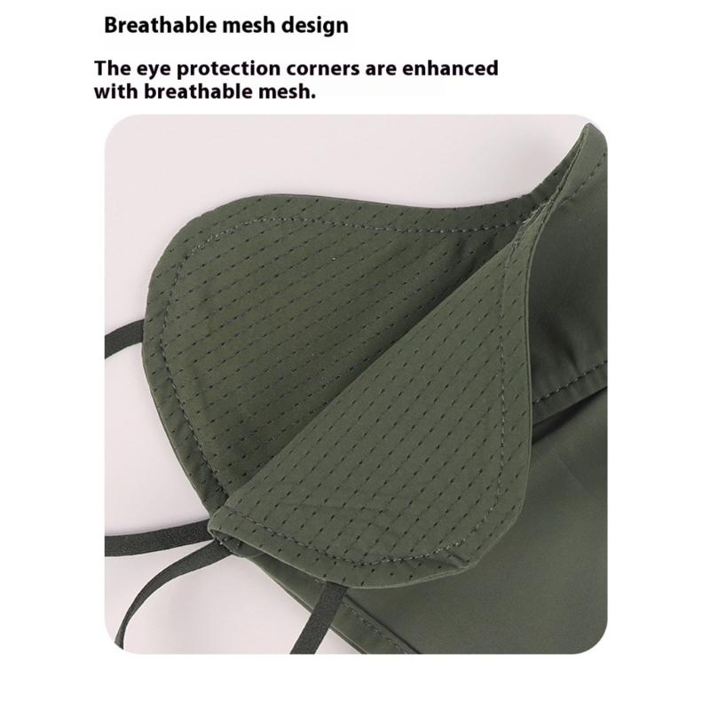 Sun Protective Breathable Meshes Face Cover Breathable Sunscreens Neck Cover for Cycling Camping Travel