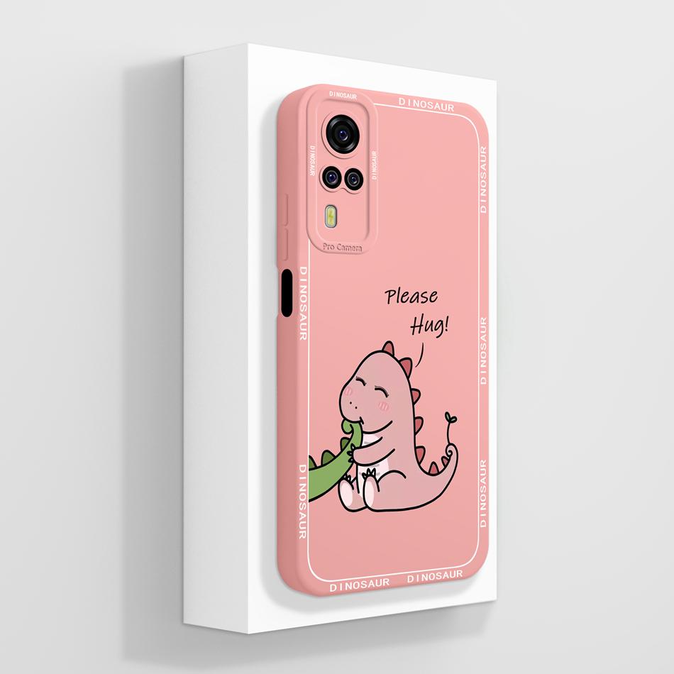 Per Vivo Y51 Y51A Y53S Y31 Y33 Custodia Squisita Cover Posteriore per Telefono Per Vivo Y 51(2020) Y 31 (2021) Cover Morbida in Silicone Liquido