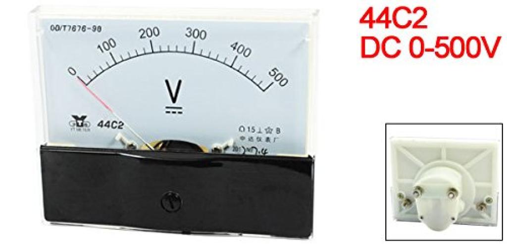 uxcell Analog Panel DC 44C2 Measurement Voltmeter, 0-500V Range,