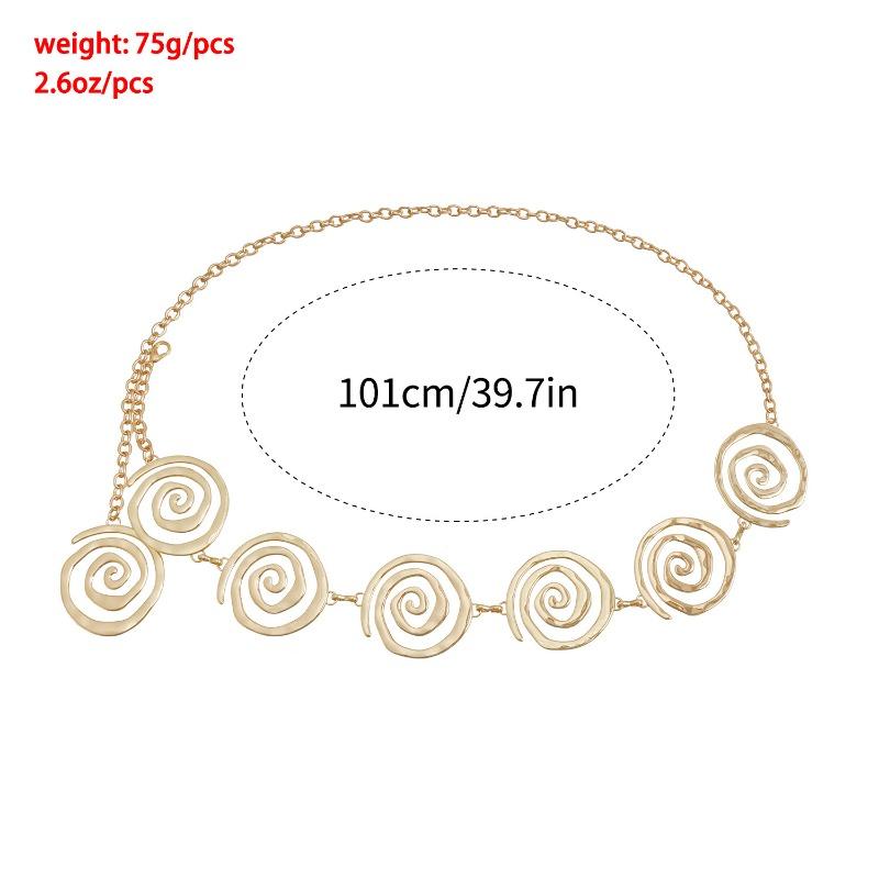 

Горячая распродажа, личность, мода, сексуальная цепочка на талию, универсальный нишевый нерегулярный сплав, геометрические спиральные аксессуары, украшение на талию, женское