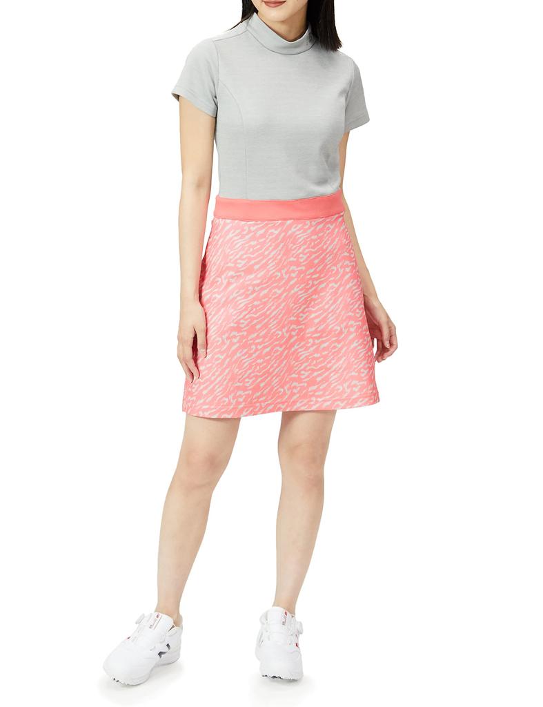 Golf Short Sleeve Sweat Dress ZEBRA Heat x Pink 1 [New Balance] (Cardboard Knit/ACCENTIAL WARM Retention/Stretch) / Women's / 012-2224502 020_Gray