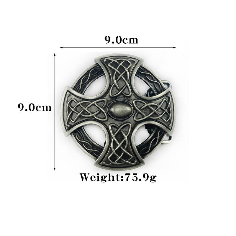 Round Celtic Belt Buckle - Western Cowboy Style