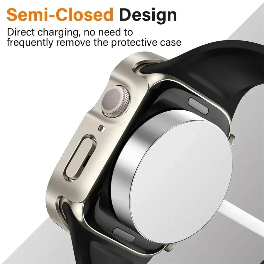 Tempered Glass Cover for Apple Watch Case 46mm 42mm 45mm 41-44-40mm Screen Protector Series 10 7 8 9 SE 5 6 4 IWatch Accessories