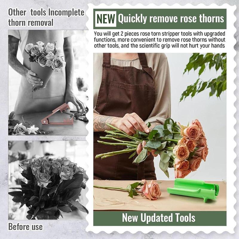 1 Piece Flower Rose Strippers Thorn Leaf Remover Tool Safe For Home Garden Florist Floral Arrangement Store Thorn Remover