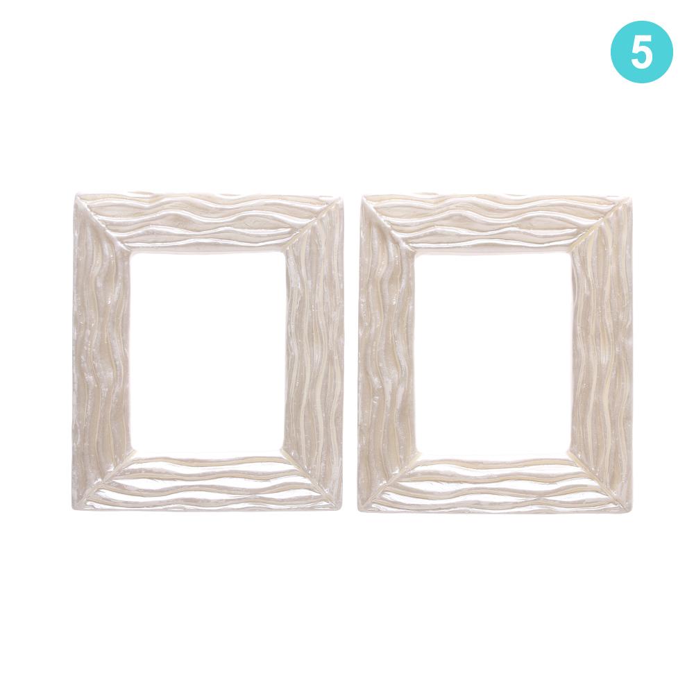 2Pcs 1/12 Mini Resin Photo Frame Dollhouse Miniature Accessories Simulation Furniture Model Toy for Children Doll House Decor