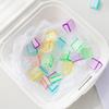 Clip-on Bookmarks Transparent Paper Clips with Push Mechanism Reusable File Fasteners Colorful Office Folders for Office School Document Organization