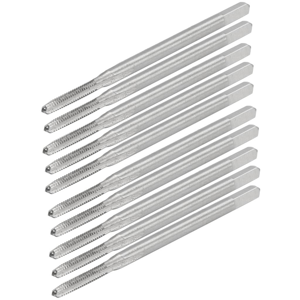 10Pcs Tap Drill Straight Flute High Speed Steel Bottom Machine Hardware Tools M2 W6542