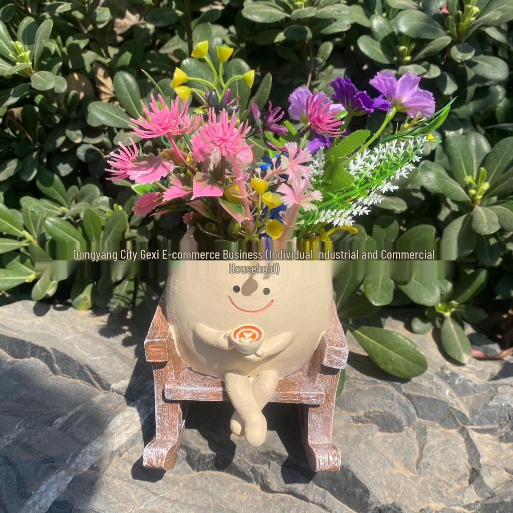 Rocking Chair Flower Pot Ornament - New Smile Creative Home Decor
