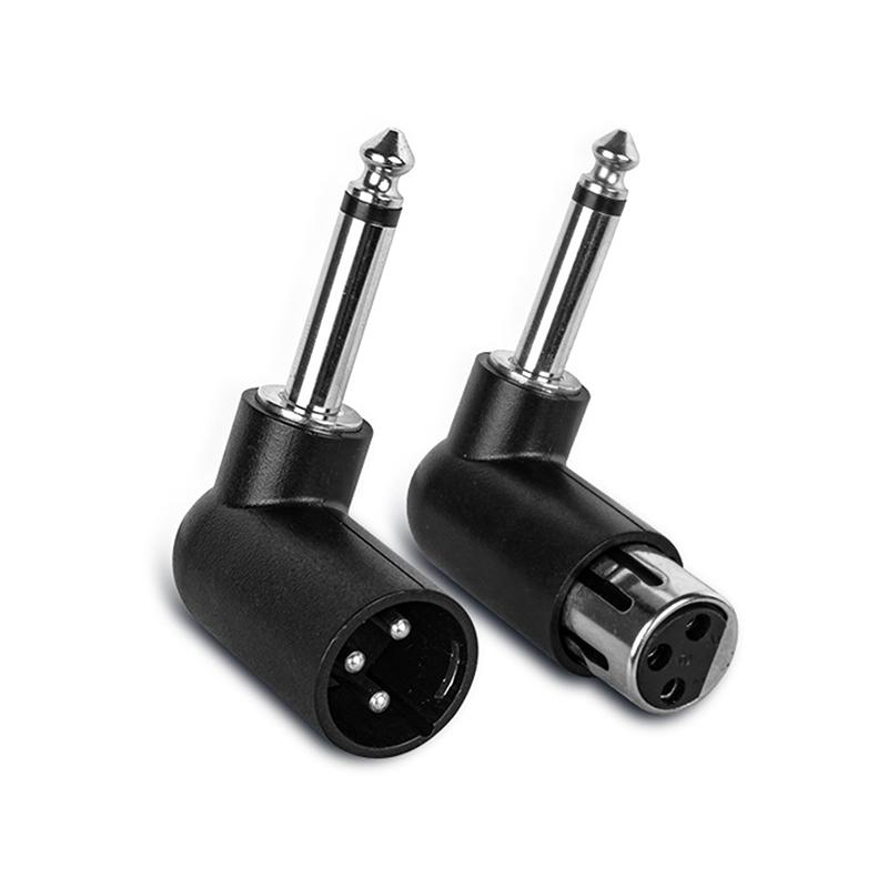 XLR to 6.35mm Audio Adapter Right Angle for Superior Sound Quality Professional Use