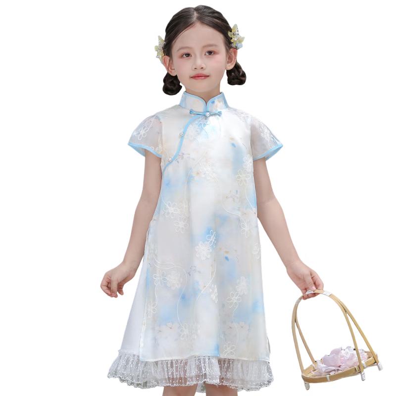 

Girls Summer New Chinese Style Hanfu Dress 120