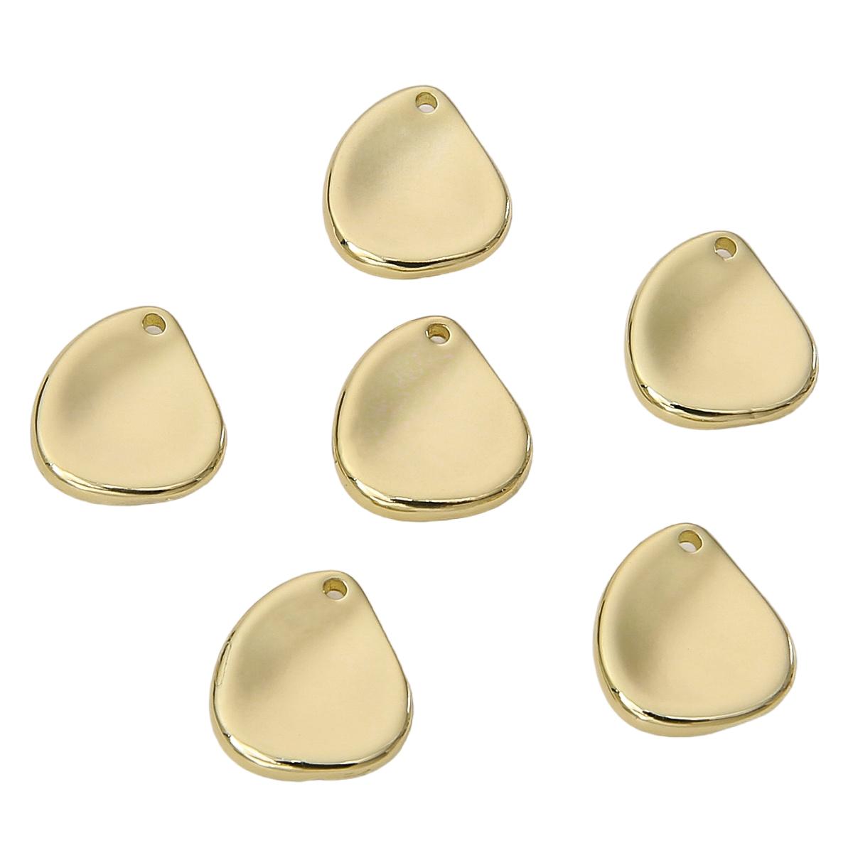 

Медный вогнутый нерегулярный овальный кулон для изготовления ювелирных изделий своими руками, аксессуары для рукоделия 13x15mm