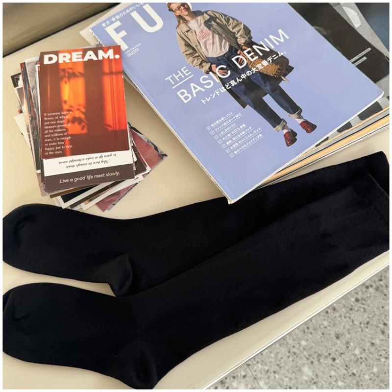 

Calf Socks ~ Warm Mid-calf Socks! Daily Use/Pair with Thick Socks for Spring and Autumn 1 pair чёрный