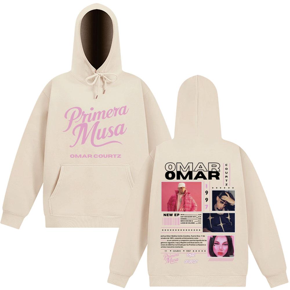 Omar Courtz Primera Musa Album Tour Merch Sweatshirts Men Women Long-sleeved Comfort Pullovers Autumn Winter Casual Man Hoodie