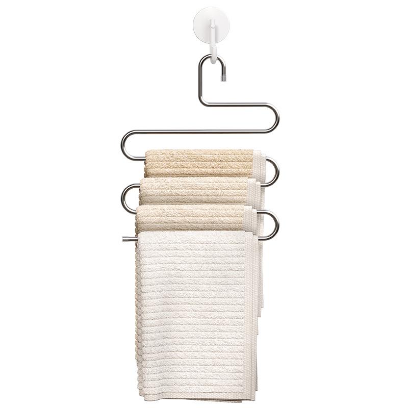 Oszczędzający miejsce 5-poziomowy wieszak na spodnie, Wielofunkcyjny organizer do szafy do akademika, domu, Mieści 5-10 ubrań, Składany stojak do przechowywania dżinsów, spodni, spódnic