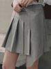 Beomyudageulaeseu Asymmetrical Wool Pleated Skirt