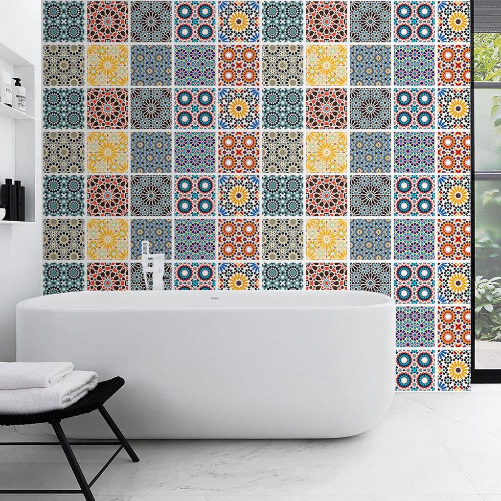 Traditional Islamic Design Crystal Tile Sticker for Kitchen & Bathroom, Anti-Stain, SJ004