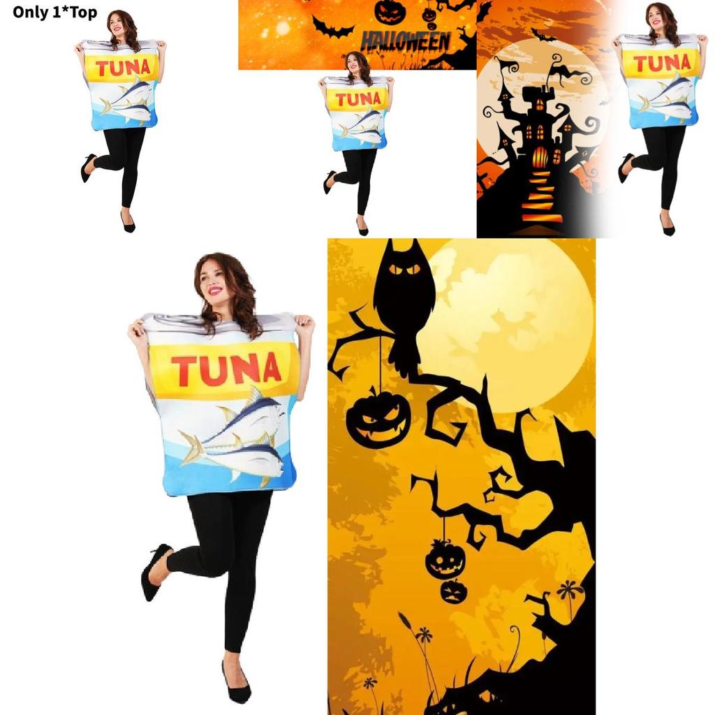 Seaside Tinned Tuna Halloween Costumes For Adults Cosplay Funny Stage Performance With Polyester Fabric