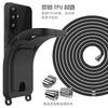 For Samsung Galaxy S25 FE Case Liquid Silicone Card Holder Back Phone Cover with Lanyard