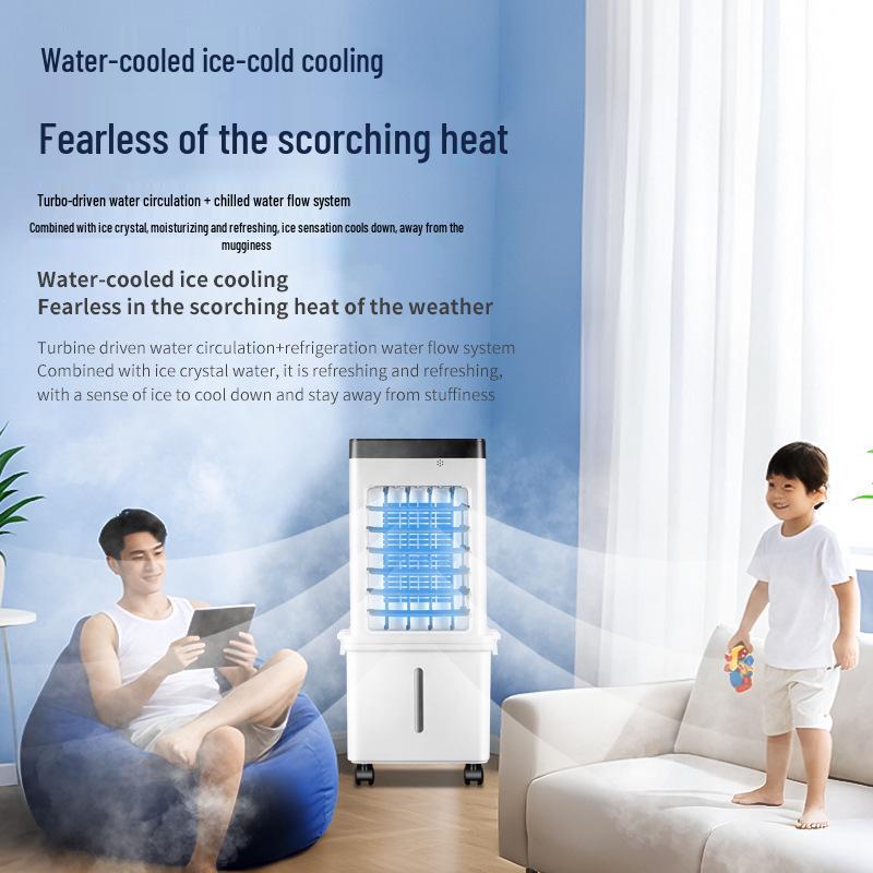 Smart Energy-saving Water-cooled Air Conditioner Fan with Remote Control - Silent Household Vertical Cold Air Fan