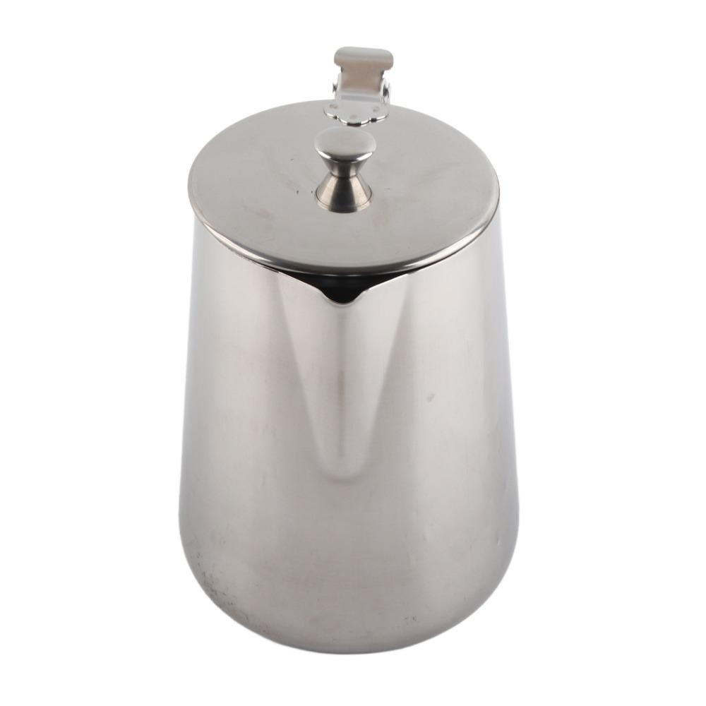 With Lid Milk Frothing Pitcher Stainless Steel Milk Jug Pitcher Jug Stainless Steel Cup For Latte
