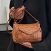 Fashionable Women's Shoulder Bag PU Leather Small Square Bag Retro Crossbody Bag Suitable for Daily Use Shopping Commuting
