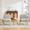 Scandinavian Fabric Lounge Chair – Soft Chenille Fabric and Sturdy Wood Frame, Ideal for Living Room & Bedroom, Gray