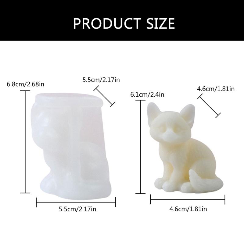 Dog Shaped Silicone Candle Molds Epoxy Resin Silicone Molds for Candle Soap Plaster Decorations, Plaster Silicone Molds